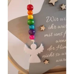 Best Hochzeitsdeko oder Geschenk für Schulkind / Erinnerung an Verstorbene / Stern im Ring mit Engel / Einschulungsgeschenk Hochzeitsdeko