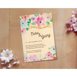Einladungskarten|Das Moment Hochzeitsdesign Aquarell Flowers Printable DIY