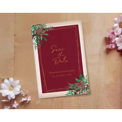 New Hochzeitsdesign Christmas Red Printable DIY Einladungskarten