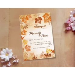 Einladungskarten|Das Moment Hochzeitsdesign Herbstwind Printable DIY