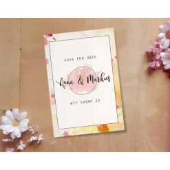 Hot Hochzeitsdesign Watercolor Printable DIY Einladungskarten