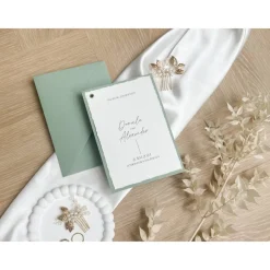 Hot Hochzeitseinladung - „Modern Greenery“ - Modernes & detailreiches Design - verschiedene Farben - Hochze Einladungskarten