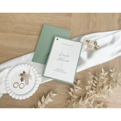 Hot Hochzeitseinladung - „Modern Greenery“ - Modernes & detailreiches Design - verschiedene Farben - Hochze Einladungskarten