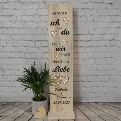 Discount Hochzeitsgeschenk Geschenk zur Hochzeit / Jubiläum Du und Ich personalisiert beleuchtet Gastgeschenke