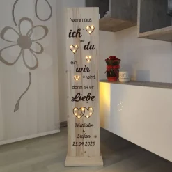 Discount Hochzeitsgeschenk Geschenk zur Hochzeit / Jubiläum Du und Ich personalisiert beleuchtet Gastgeschenke