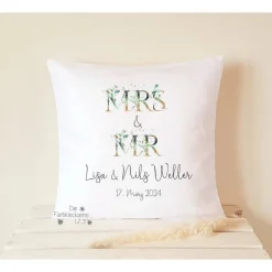 New Hochzeitsgeschenk Kissen personalisiert mit Namen Brautpaar Geschenk Hochzeitsgeschenke