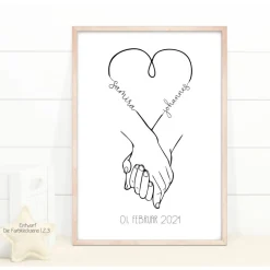 Clearance Hochzeitsgeschenk personalisiert Wandbild Poster Hochzeitsgeschenke