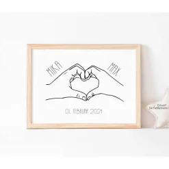 Clearance Hochzeitsgeschenk personalisiert Wandbild Poster Hochzeitsgeschenke