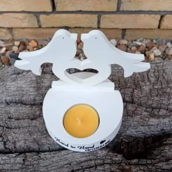 Best Hochzeitsgeschenk Teelichthalter mit Hochzeitstauben aus Raysin Hochzeitsdeko
