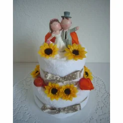 Gastgeschenke|Bines Geschenkekiste Hochzeitsgeschenke Herbst Geldgeschenke Torte orange Geschenk Hochzeit Handtuchtorte