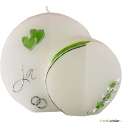 Hochzeitskerze 2 Dochte Doppelscheibe "ja", personalisiertes Hochzeitsgeschenk, Außergewöhnliche Hochzeitskerze Hochzeitskerzen