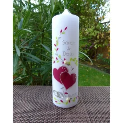 Discount Hochzeitskerze - Hochzeitkerze - Kerze - inkl. Wachsbeschriftung - Wachsverzierungen - keine Folie Hochzeitskerzen