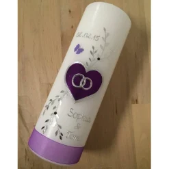 Hochzeitskerzen|Babyprince Hochzeitskerze - Hochzeitskerze Vintage- Kerze - inkl. Wachsbeschriftung - Wachsverzierungen - keine Folie