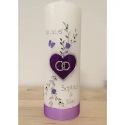 Hochzeitskerzen|Babyprince Hochzeitskerze - Hochzeitskerze Vintage- Kerze - inkl. Wachsbeschriftung - Wachsverzierungen - keine Folie