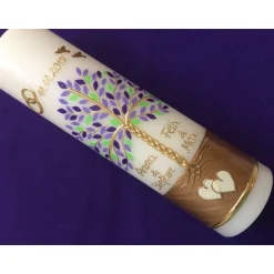 Hochzeitskerzen|Babyprince Hochzeitskerze - Hochzeitskerze Vintage - Lebensbaum - Baum -  Kerze - inkl. Wachsbeschriftung - Wachsverzierungen - kei