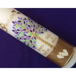 Hochzeitskerzen|Babyprince Hochzeitskerze - Hochzeitskerze Vintage - Lebensbaum - Baum -  Kerze - inkl. Wachsbeschriftung - Wachsverzierungen - kei