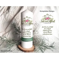 Online Hochzeitskerze Bergliebe Holzkerze Hochzeitskerzen