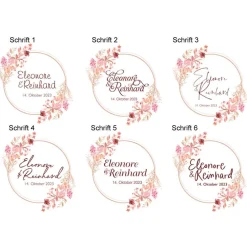 Outlet Hochzeitskerze im Glas - Design Rosarot Hochzeitskerzen