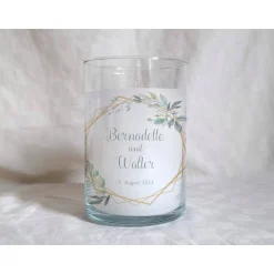 Clearance Hochzeitskerze im Glas - Design Bernadette Hochzeitskerzen