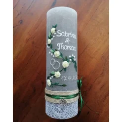 Hochzeitskerzen|Babyprince Hochzeitskerze Rustikal Rustica, Vintage-Look, Shabby, Hochzeitkerze, Brautkerze, inkl Wachsbeschriftung