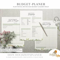 Hochzeitsalben|CreativeRobin HOCHZEITSPLANER zum Ausdrucken |  Hochzeitsplanung DIY  oder Planer für die Trauzeugin | DIN A4 | 130 Seiten