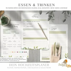 Hochzeitsalben|CreativeRobin HOCHZEITSPLANER zum Ausdrucken |  Hochzeitsplanung DIY  oder Planer für die Trauzeugin | DIN A4 | 130 Seiten