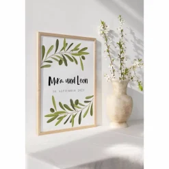 Discount Hochzeitsposter Olivenzweige Geschenk Hochzeit Poster Hochzeit - Hochzeitsgeschenk personalisiert - Hochzeitstag Geschen Hochzeitsgeschenke