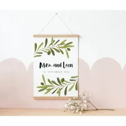 Discount Hochzeitsposter Olivenzweige Geschenk Hochzeit Poster Hochzeit - Hochzeitsgeschenk personalisiert - Hochzeitstag Geschen Hochzeitsgeschenke