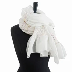 Clearance HOCHZEITSSCHAL mit HANDSMOCK farbige Punkte Brautstolen & -Boleros