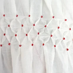 Outlet HOCHZEITSSCHAL mit HANDSMOCK + PERLEN Chiffontuch Brauttuch, weiße Stola Brautstolen & -Boleros