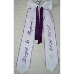 Sale Hochzeitsschleife Rand farbig auch für Hochzeitsladerstäbe Hochzeitsdeko