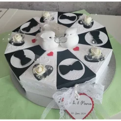 Best Hochzeitstorte als Geldgeschenk, Weiß/Schwarz, Hochzeitsgeschenk Geldgeschenke