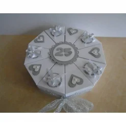 Outlet Hochzeitstorte zur Silberhochzeit Geldgeschenk Schachteltorte Papiertorte give Away Torte Hochzeitsgeschenk Hochzeit Geldgeschenke