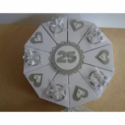 Outlet Hochzeitstorte zur Silberhochzeit Geldgeschenk Schachteltorte Papiertorte give Away Torte Hochzeitsgeschenk Hochzeit Geldgeschenke