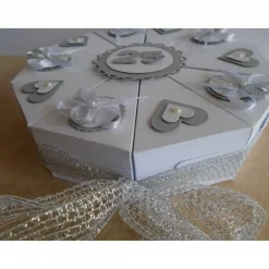 Outlet Hochzeitstorte zur Silberhochzeit Geldgeschenk Schachteltorte Papiertorte give Away Torte Hochzeitsgeschenk Hochzeit Geldgeschenke