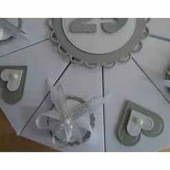 Outlet Hochzeitstorte zur Silberhochzeit Geldgeschenk Schachteltorte Papiertorte give Away Torte Hochzeitsgeschenk Hochzeit Geldgeschenke