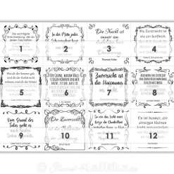 Outlet HOFFNUNG und ZUVERSICHT Adventskalender mit 24 stimmungsvollen Zitaten und Sprüchen, digital oder gedruckt Adventskalender