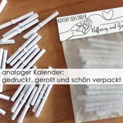 Outlet HOFFNUNG und ZUVERSICHT Adventskalender mit 24 stimmungsvollen Zitaten und Sprüchen, digital oder gedruckt Adventskalender