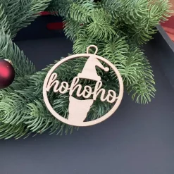 Outlet HoHoHo – Geschenkanhänger & Christbaumanhänger aus Holz, lasergeschnitten, festliche Weihnachtsdeko Baumschmuck