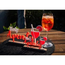 Tischdekoration|Cat_Carry_Handcraft Holy Aperoly 3D Druck Schriftzug auf einer Holzleiste / Mädelsabend / Party / Deko / Geschenk