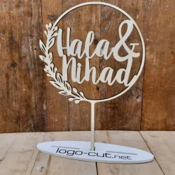 Sale Holz Cake Topper Hochzeit personalisiert V17 Hochzeitsdeko