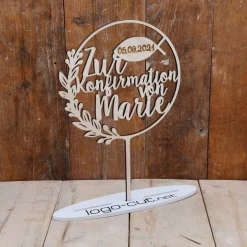 New Holz Cake Topper Konfirmation V11 Hochzeitsdeko