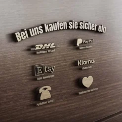 Hochzeitsgeschenke|GravierWerkstatt Holz Deko Schild | Hochzeitsgeschenk Personalisiert Holzschild mit Hirschen