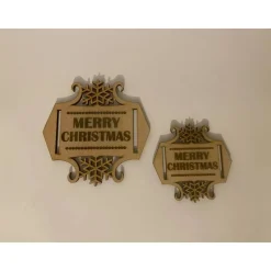Sale Holzanhänger Weihnachten „Merry XMas“ – Lasergraviert, Buche, nachhaltig, Deko & Geschenkanhänger, 2 Größen Weihnachtsgeschenke