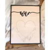 Online Holzbild Personalisiert mit Herz, Namen und Händen – Paarbild mit Herz zum aufstellen Hochzeitsdeko