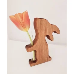 Best Holzhase für Ostern, Osterhase, Vase, Osterdeko, Dekoration, Frühling, Reagenzglas Osterdeko
