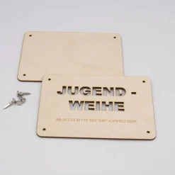 Geldgeschenke|SandavDesigns Holzkarte - Geschenkkarte -  Geldgeschenk zur Jugendweihe