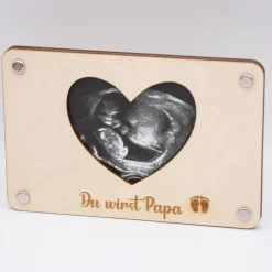 Clearance Holzkarte zur Schwangerschaftsverkündung - Ultraschallbild  ( 10 x 15 cm ) Geschenke