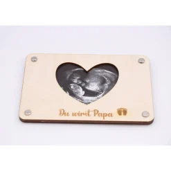 Clearance Holzkarte zur Schwangerschaftsverkündung - Ultraschallbild  ( 10 x 15 cm ) Geschenke