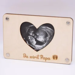 Clearance Holzkarte zur Schwangerschaftsverkündung - Ultraschallbild  ( 10 x 15 cm ) Geschenke